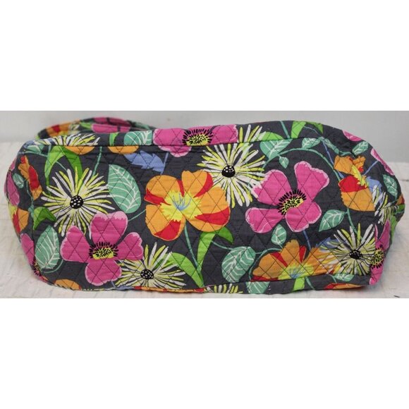 Vera Bradley Grey Jazzy Blooms Floral Tote Bag Baby Orange Travel Spring Beach - Picture 5 of 10